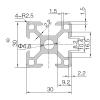 UIHMSWYAL 2-Piece 3030 Aluminum Profile, 100/500/1000/1200 mm, Anodized Extruded 3030 Linear Guide (950 mm) view 2