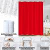 18meng Art Red Shower Curtain, 90 x 180 cm, Heavyweight Polyester, Waterproof, Mold-Resistant, Washable, with 12 Hooks view 4