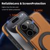 Sitthyw iPhone 14 Magnetic PU Leather Case with Ring Stand, Gray view 3