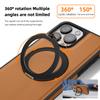 Sitthyw iPhone 14 Magnetic PU Leather Case with Ring Stand, Gray view 4