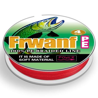 Frwanf Red Braided Fishing Line, Fade-Resistant, 100–2,000 m, 6–300 lb, Super-Strong PE Fishing Line, Abrasion-Resistant, No Stretch