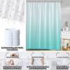 18meng Art Shower Curtain, 200 x 240 cm, Green Ombre, Waterproof Polyester, 12 Hooks view 4