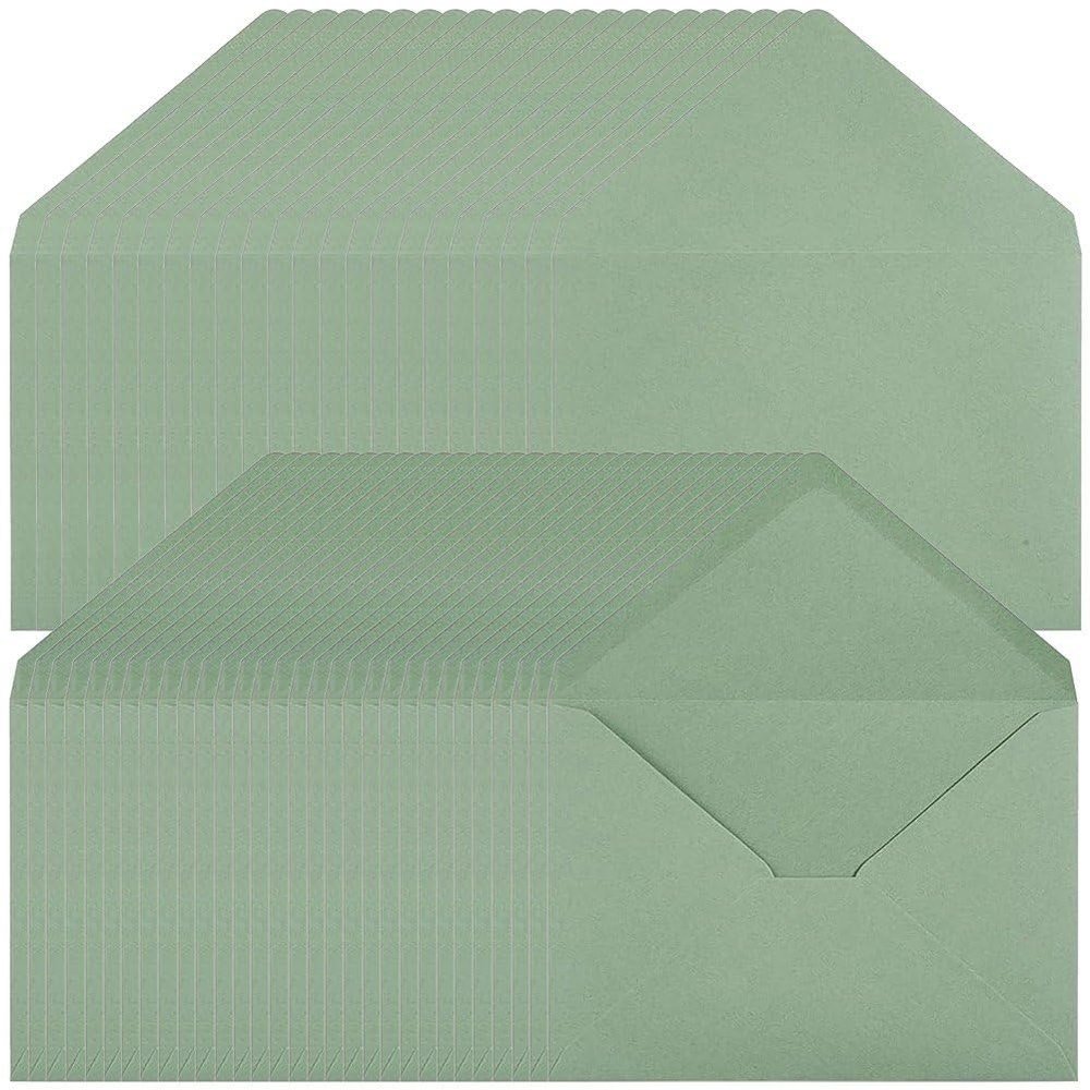 Luxylei 50-Pack Sage Green A7 Envelopes with V-Flap