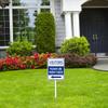 Horienteeon Aluminum Sign with Arrows, “Visitors Please Use Front Door,” with Stakes, 20 x 30 cm view 3