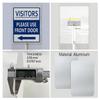 Horienteeon Aluminum Sign with Arrows, “Visitors Please Use Front Door,” with Stakes, 20 x 30 cm view 4