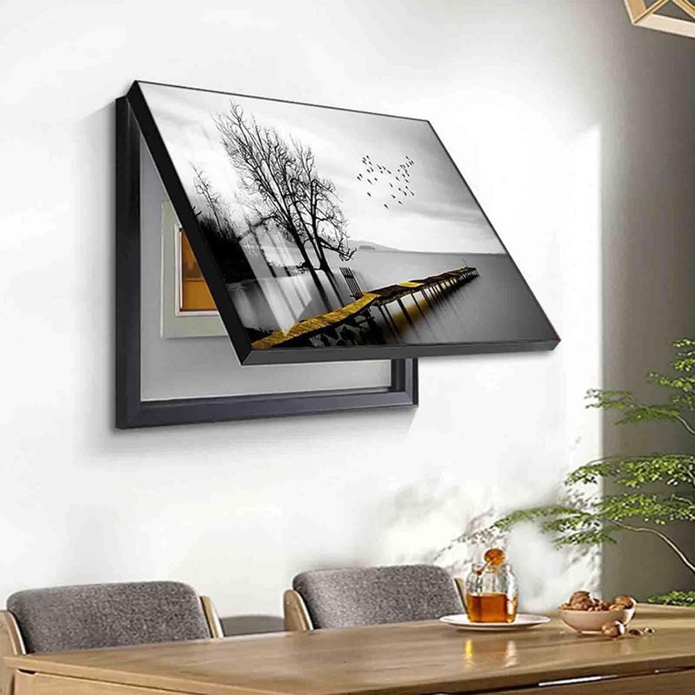 Decorative Electrical Panel Cover, Flip-Open Wall Art, 60 x 50 cm