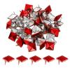 sourcing map Square Pyramid Rivets, 12 mm, Four-Prong, Copper, Red, 50 Pack view 1