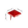 sourcing map Square Pyramid Rivets, 12 mm, Four-Prong, Copper, Red, 50 Pack view 2