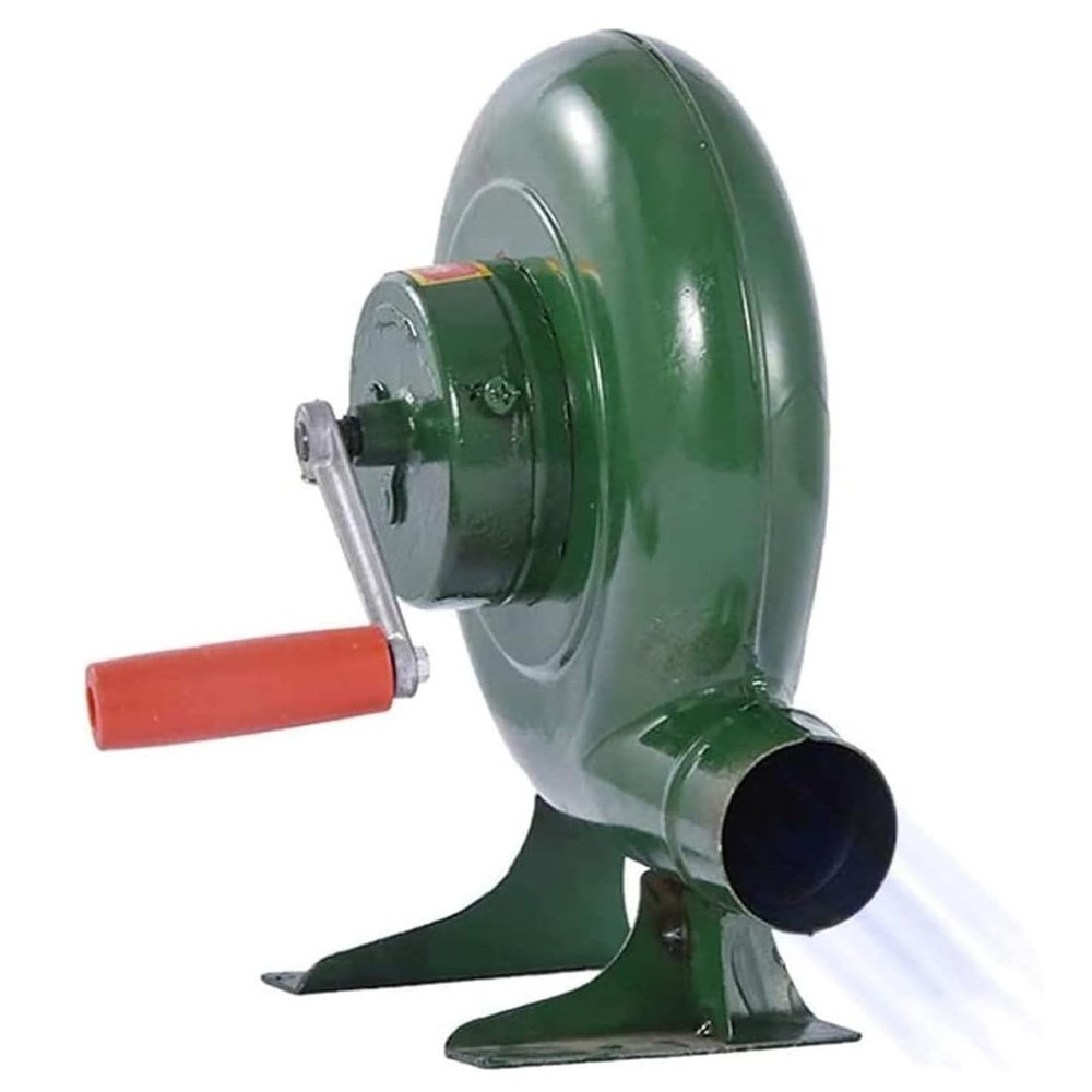 Pealihuy Commercial Hand-Crank BBQ and Forge Blower, Iron Gear, for Outdoor Use