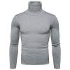 Duohropke Men's Turtleneck Sweater, Long Sleeve Fine-Knit Slim-Fit Basic Sweatshirt view 1