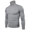Duohropke Men's Turtleneck Sweater, Long Sleeve Fine-Knit Slim-Fit Basic Sweatshirt view 2