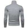 Duohropke Men's Turtleneck Sweater, Long Sleeve Fine-Knit Slim-Fit Basic Sweatshirt view 4