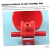 12 Red Plastic Pigeon Waterers, Removable, Round view 2