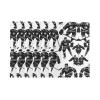 WHJYYXDE Black Hockey Pattern Placemats, 12 x 18 in, Set of 6 view 2