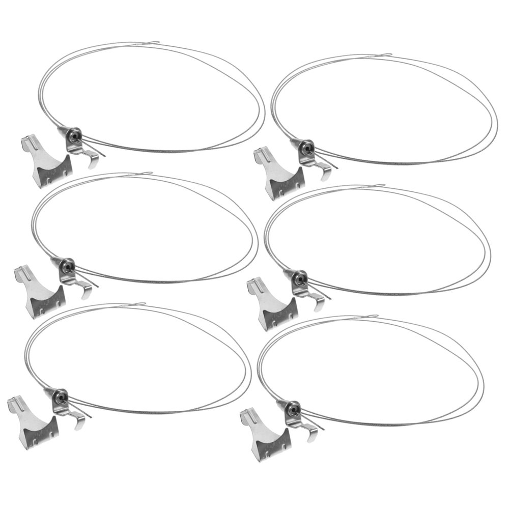 WOONEKY 6-Piece Stainless Steel Picture Hanging Set with Adjustable Wire Hooks