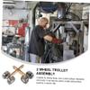 Sliding Rollers, Two-Wheel Bearing Trolley Assembly, 4-Piece, 50 kg view 4