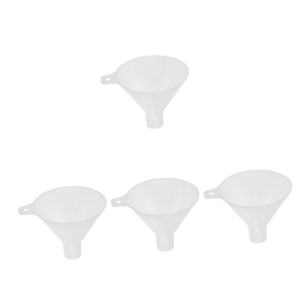 SOLUSTRE 4-Pack Plastic Laboratory Filter Funnels, Clear