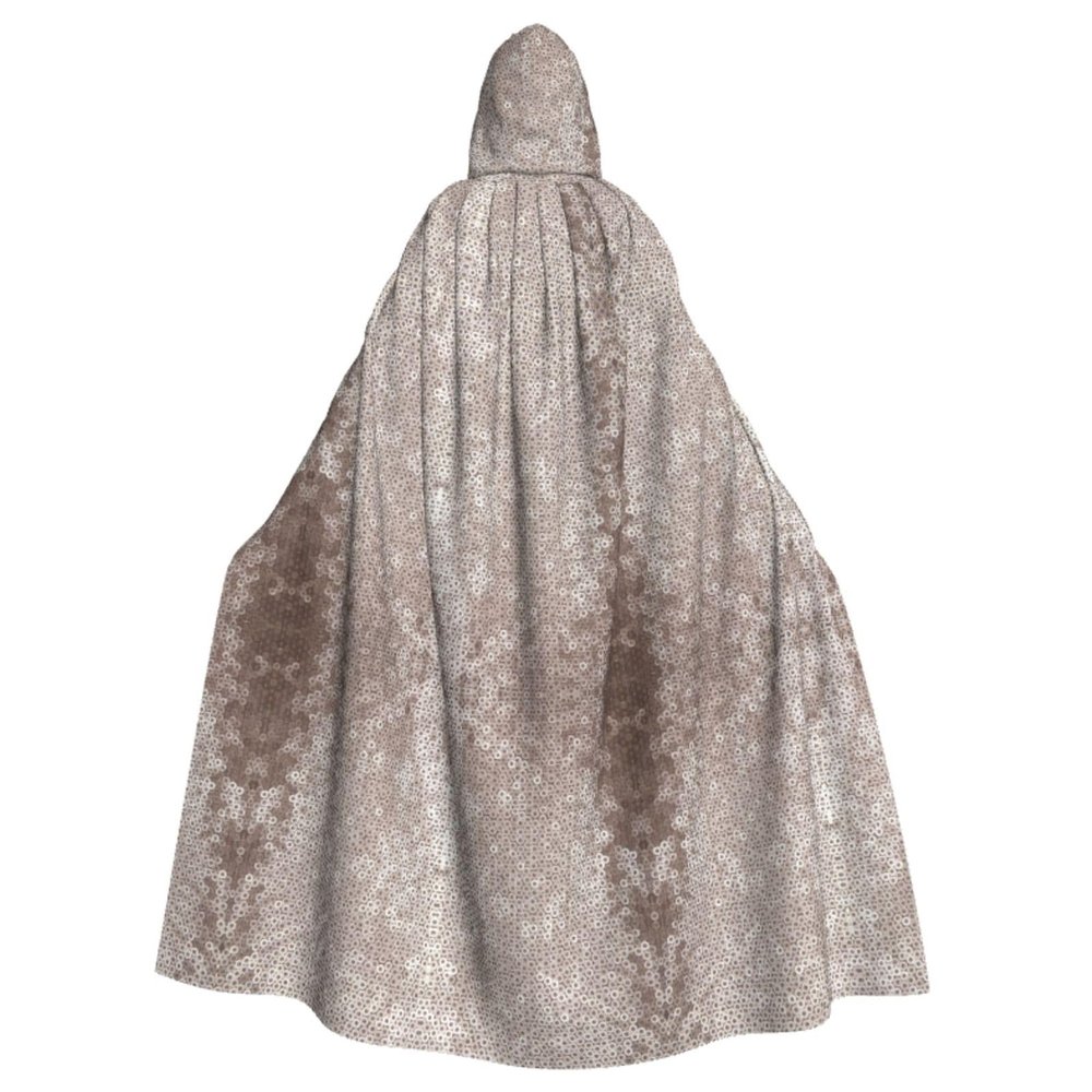 GFXEDSAH Classic Hooded Cloak with Snakeskin Print, Unisex, Halloween Cosplay Velvet Cape for Adults