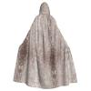 GFXEDSAH Classic Hooded Cloak with Snakeskin Print, Unisex, Halloween Cosplay Velvet Cape for Adults view 1