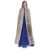 GFXEDSAH Classic Hooded Cloak with Snakeskin Print, Unisex, Halloween Cosplay Velvet Cape for Adults view 2