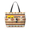 YQxwJL Waterproof Native American Print Shoulder Bag, Black, One Size view 1
