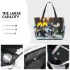 YQxwJL Waterproof Shoulder Bag with Husky Dog Print, Summer Beach Tote, Large Travel Bag, Black, One Size view 4