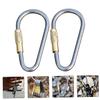 Sosoport 6-Piece High-Strength D-Shaped Locking Carabiner Hooks for Camping, Climbing, Backpacks and Hammocks view 4