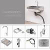 Stainless Steel Utility Sink with Drainboard, Wall-Mount view 2