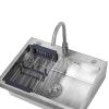 Stainless Steel Utility Sink with Drainboard, Wall-Mount view 3