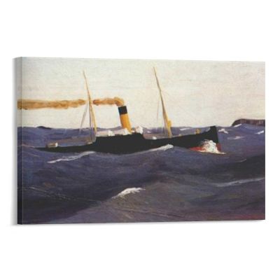Edward Hopper Tramp Steamer Canvas Print, Famous Painting Poster, 60 x 90 cm