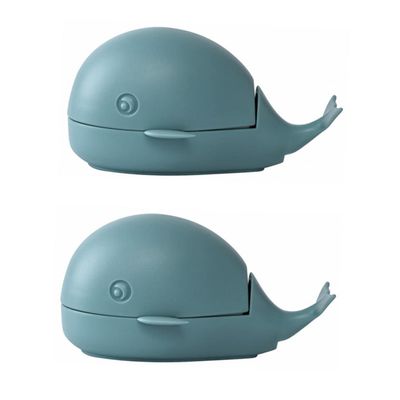 ORFOFE Laundry Cleaning Brushes, Blue, 2-Piece Set, PP/PE, Whale-Shaped, Compact