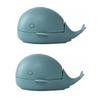 ORFOFE Laundry Cleaning Brushes, Blue, 2-Piece Set, PP/PE, Whale-Shaped, Compact view 1