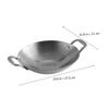 COLLBATH Stainless Steel Cooking Pot with Double Handles, Hammered Texture, Non-Slip and Limescale-Free, for Dry Pot and Spicy Hot Pot Cooking view 3