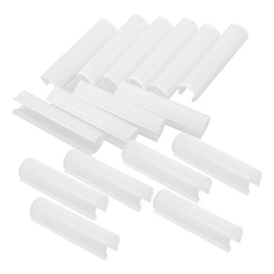 ORFOFE 16-Pack White PVC and PP Greenhouse Tube Clamps