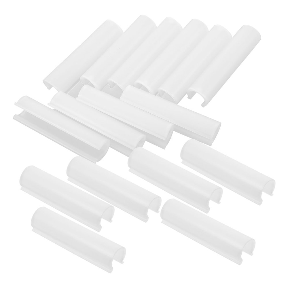 ORFOFE 16-Pack White PVC and PP Greenhouse Tube Clamps
