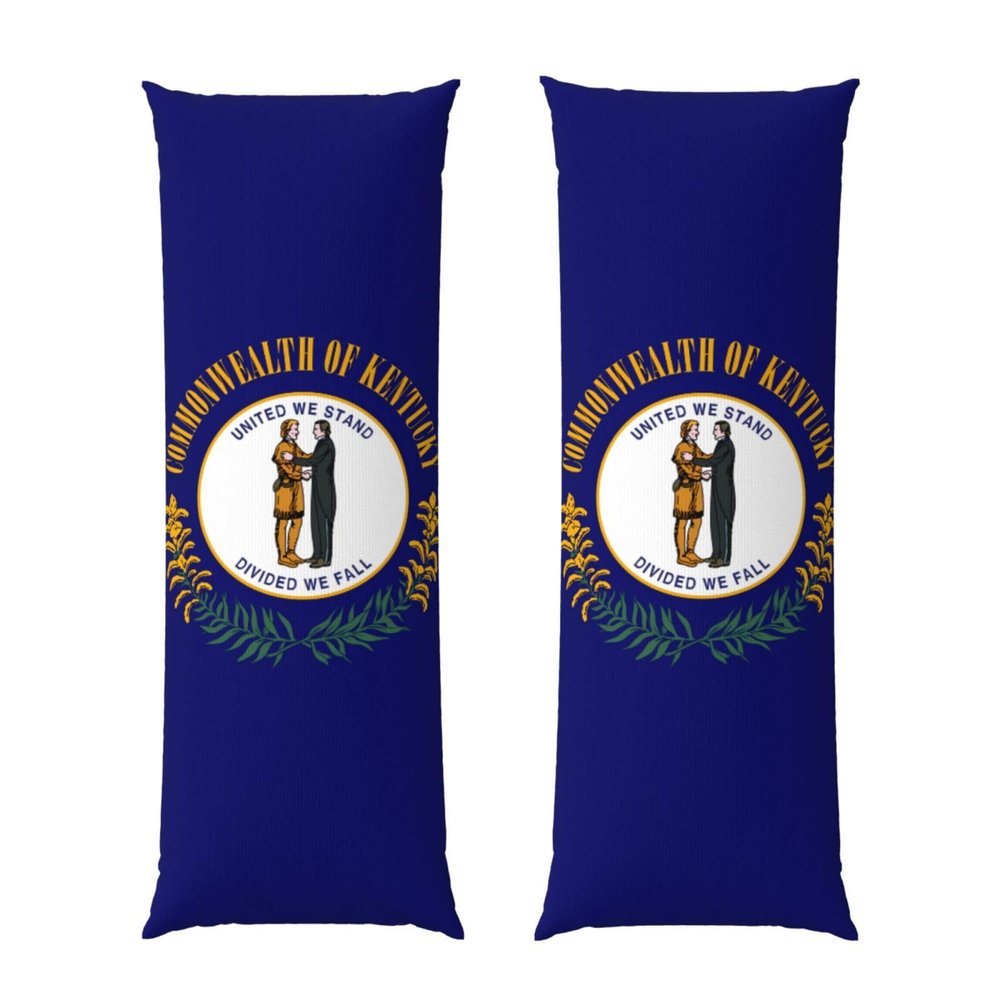 Kentucky State Flag Long Pillowcase, 20 x 60 in, for Extra-Long Body Pillows