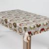 laro Washable PVC Oilcloth Tablecloth, Christmas Wreath Gray and White, 55 x 157 in view 1