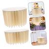 2-Pack Foldable Cylindrical Paper Pedestal Stands with Acrylic Plates view 3