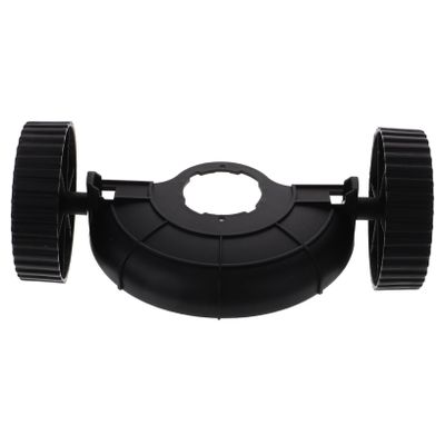 Lawn Mower Support Wheels, 1 Set, Black Plastic