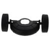 Lawn Mower Support Wheels, 1 Set, Black Plastic view 1