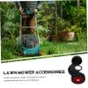 Lawn Mower Support Wheels, 1 Set, Black Plastic view 3