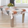 laro Washable PVC Oilcloth Tablecloth, Rectangular, Autumn Leaves Brown/White, 110 x 130 cm view 3