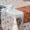 laro Washable PVC Oilcloth Tablecloth, Rectangular, Autumn Leaves Brown/White, 110 x 130 cm view 4