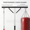 SPORTNOW Height-Adjustable Heavy Bag Stand with Speedball, Steel, Black view 3