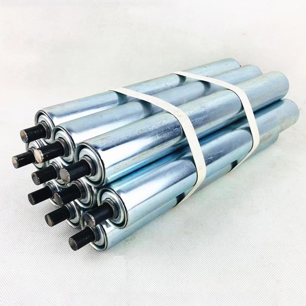 Conveyor Roller Set, 10 Heavy-Duty Rollers, 100–1,000 mm, 25/38/50 mm Diameter, Replacement Rollers for Industrial Conveyors (38 mm/1.5 in. Dia. – 100
