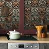 Orange Beige Dragon Mosaic Tile Stickers, PVC, Waterproof, Self-Adhesive, 15 x 15 cm, 24-Pack view 2