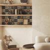 Orange Beige Dragon Mosaic Tile Stickers, PVC, Waterproof, Self-Adhesive, 15 x 15 cm, 24-Pack view 3