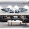 Resin Angel Wing Wall Sculpture, Gray, 140 × 45.5 cm view 1