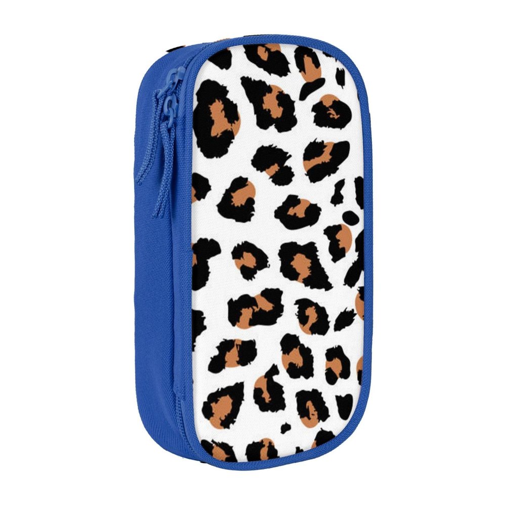 VANANI Leopard Large-Capacity Pencil Case, Blue