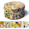 50-Piece Jelly Roll Cotton Fabric Strips for Quilting, 6.4 cm Floral Strips, Assorted Patterns, Yellow II view 1